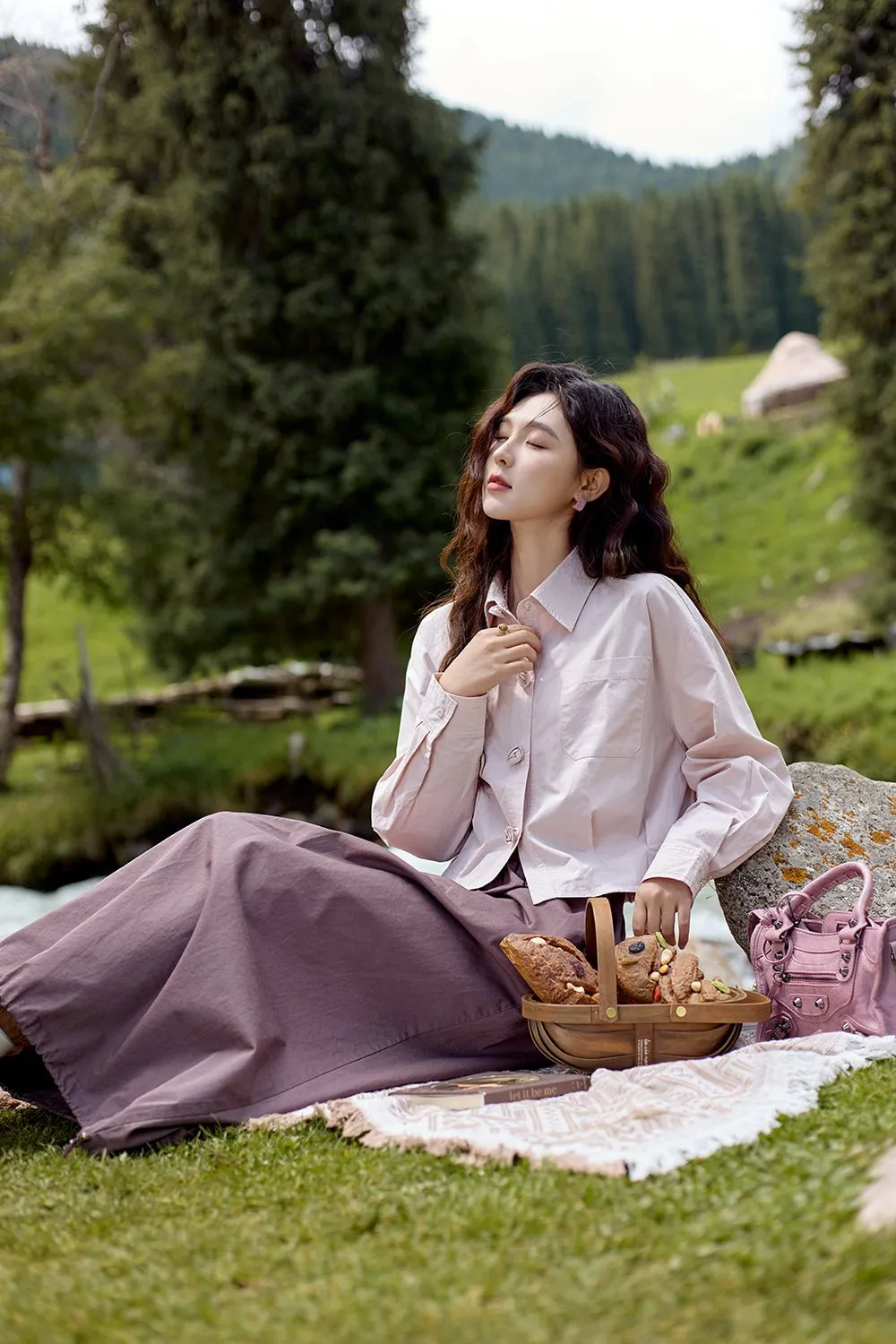 A Line Maxi Skirt for Women