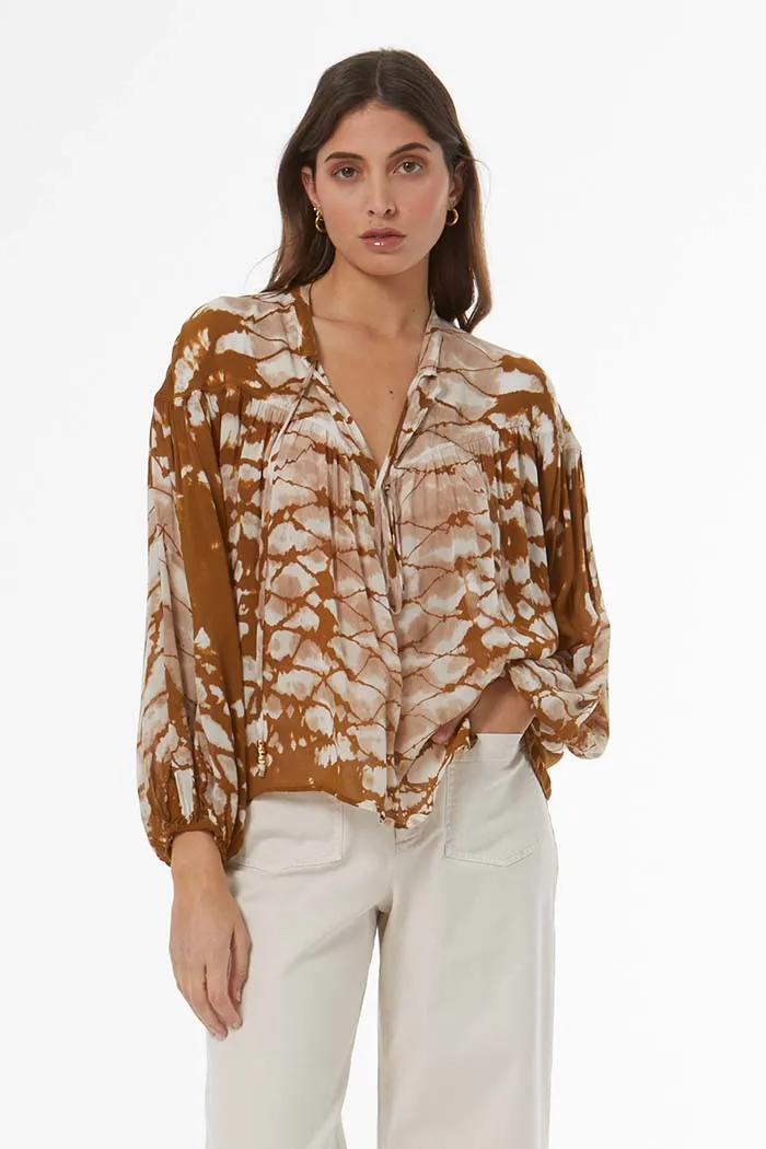 Beaded Abbey Top // Shiitake Boa Wash