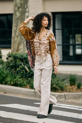Beaded Abbey Top // Shiitake Boa Wash