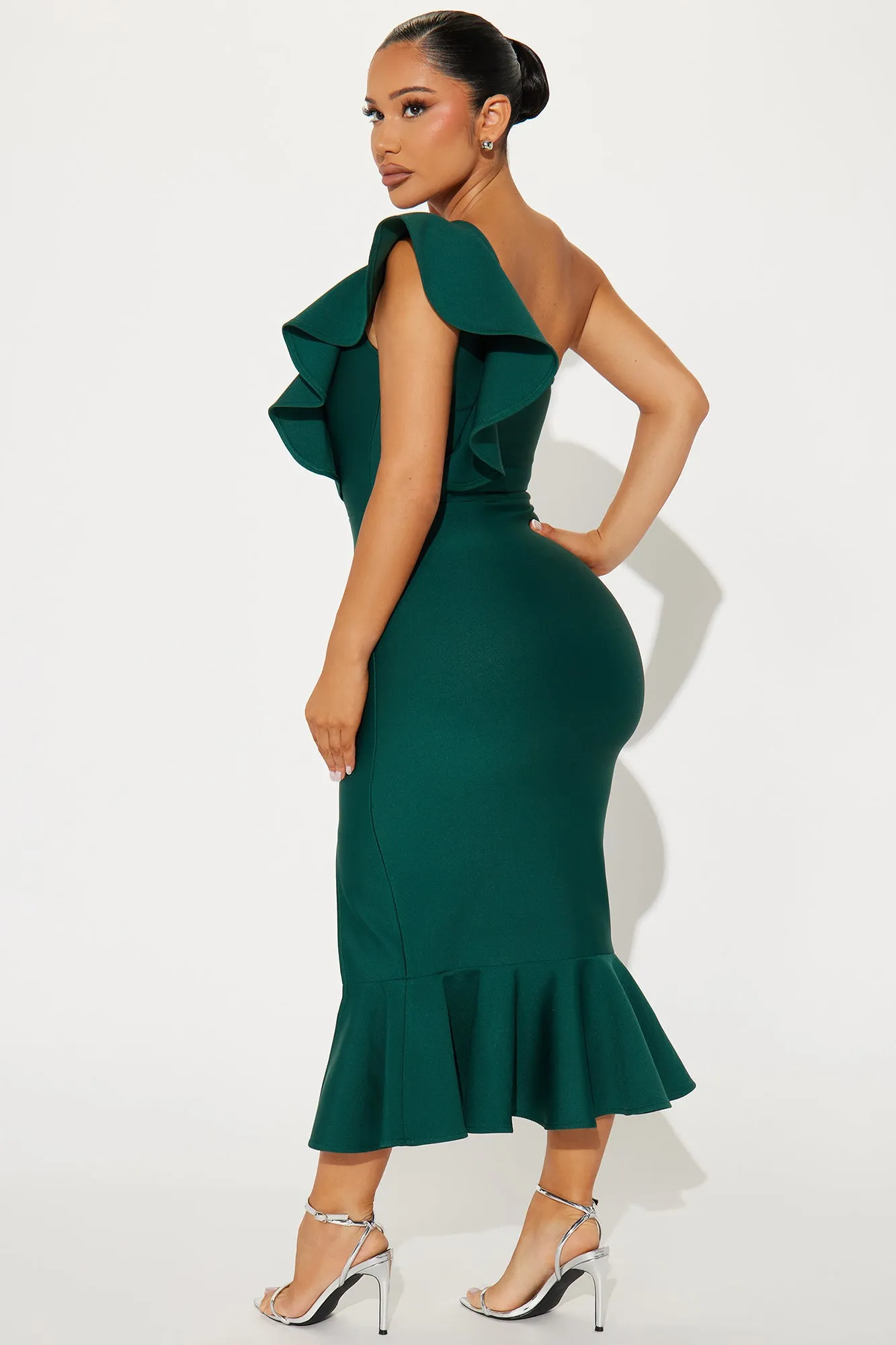 Alaia Bandage Midi Dress - Teal
