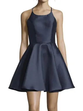 Alyce Paris - Open Back Mikado Mini Dress