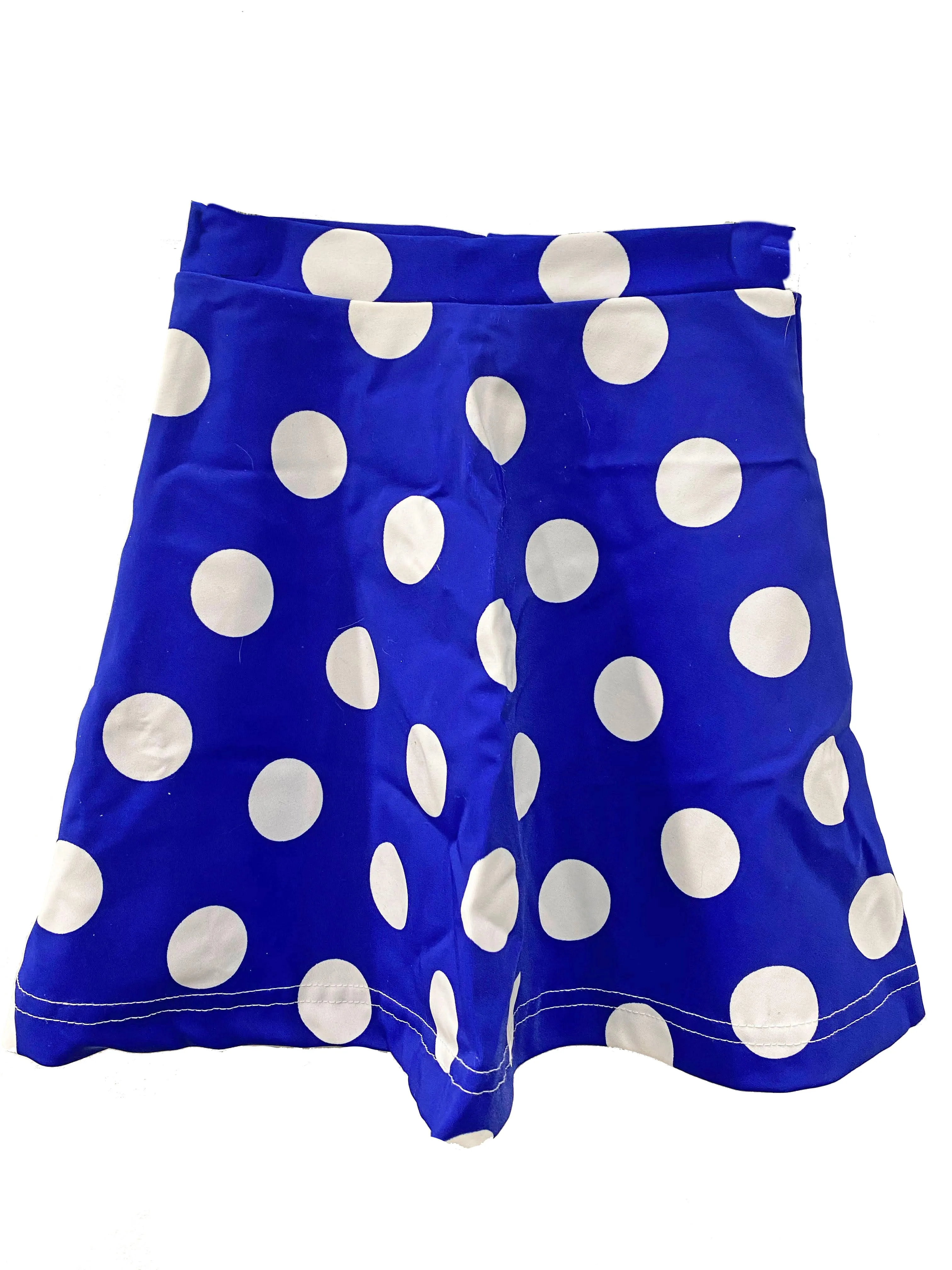Blue Polka Dot Skater Skirt (Small   Med)