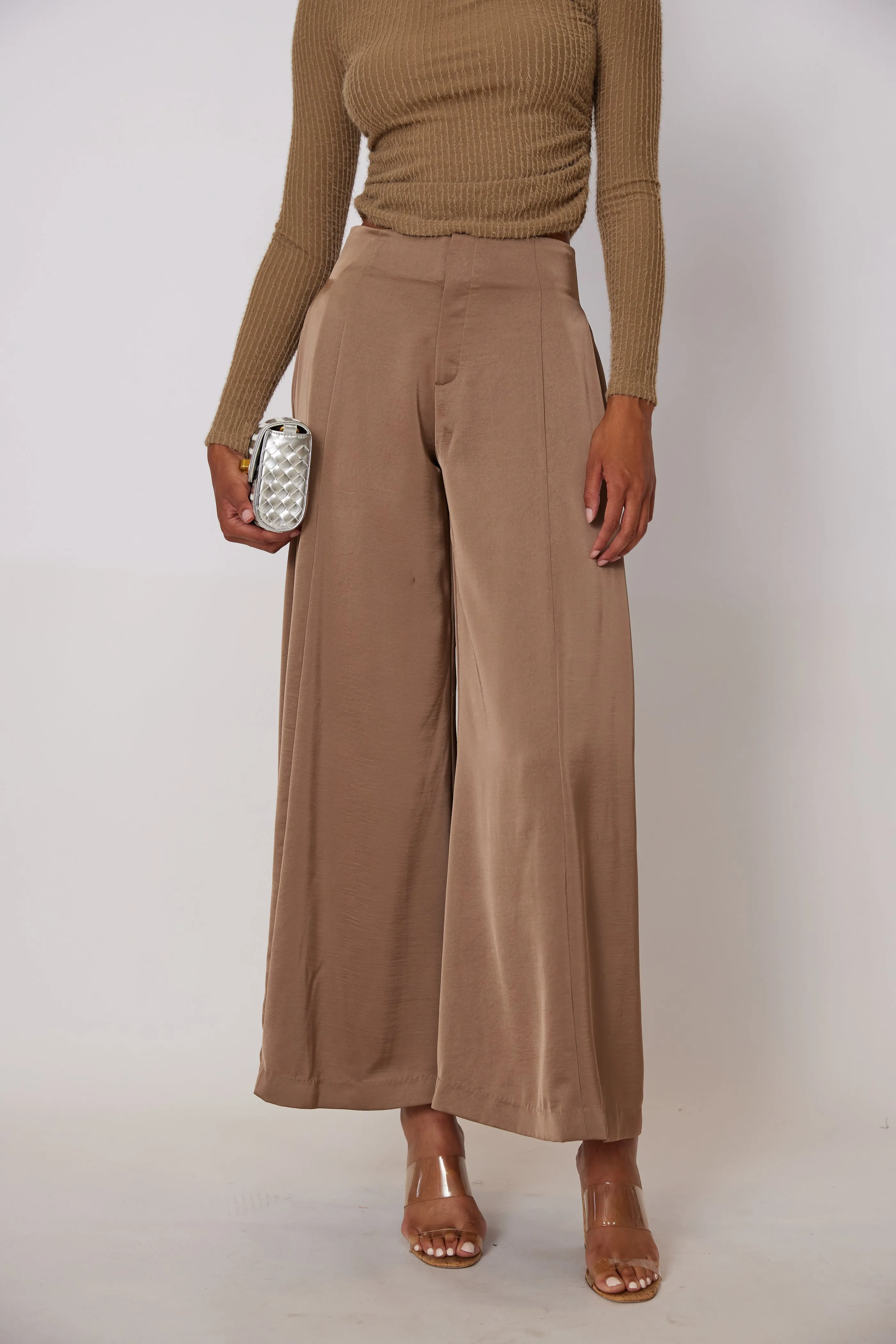Brady Wide Leg Satin Pants