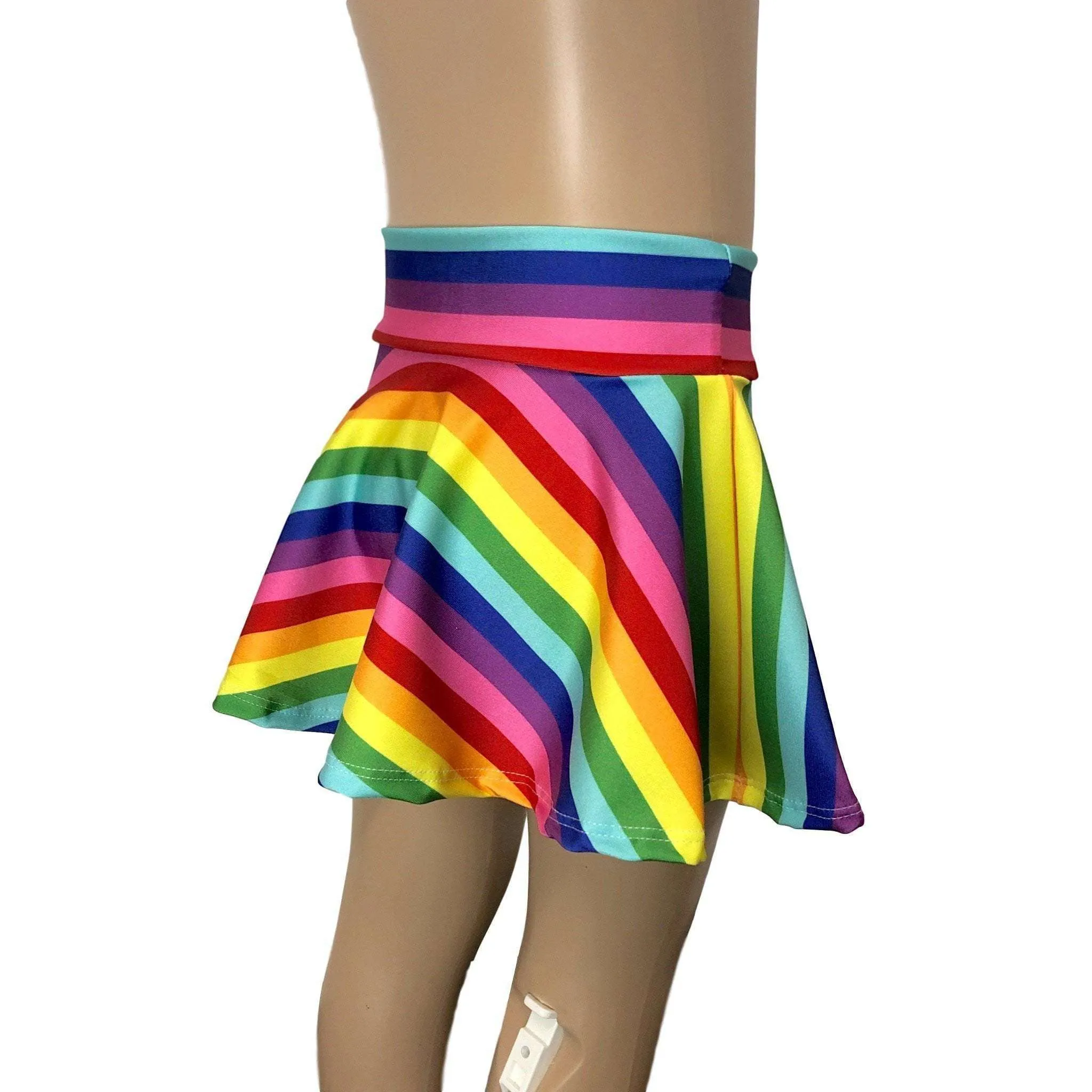 Children's Rainbow Stripe Skater Skirt