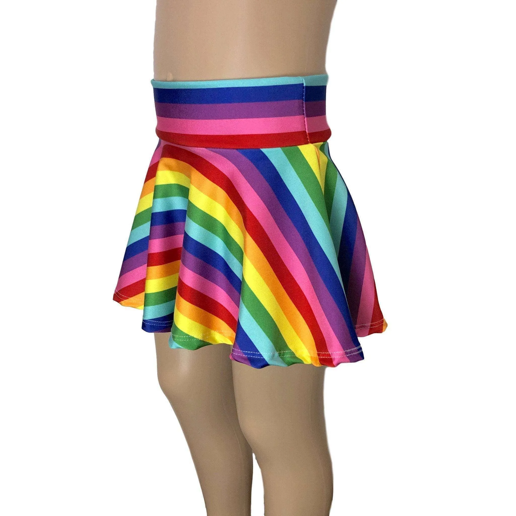 Children's Rainbow Stripe Skater Skirt
