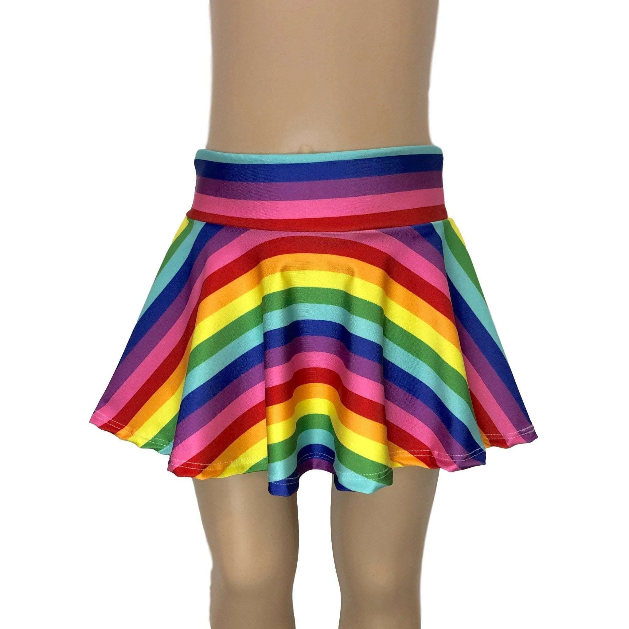 Children's Rainbow Stripe Skater Skirt