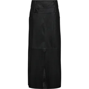 Clara maxi leather skirt / 51256 - Black (Nero)