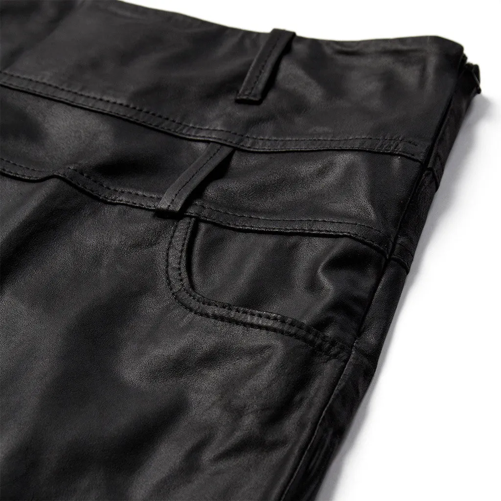 Clara maxi leather skirt / 51256 - Black (Nero)