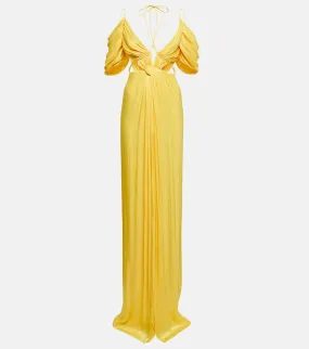 Costarellos Thalia gathered off-shoulder gown