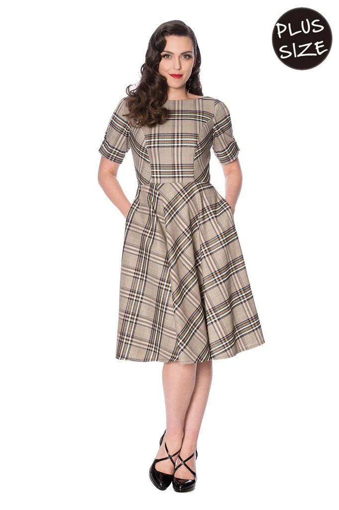 Cutie Check Fit And Flare Dress