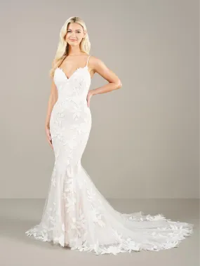 Delicate Lace Fit & Flare Wedding Dress by Adrianna Papell Platinum