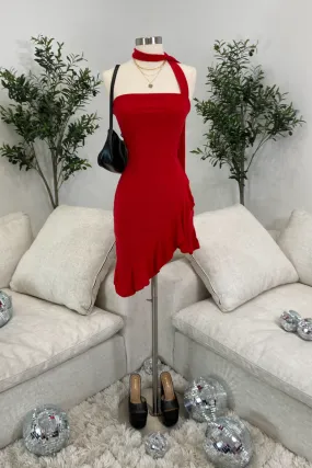 Effie Asymmetrical Dress (Red) Effie Asymmetrical Dress (Red)