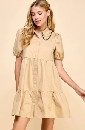 Elyse Dress in Khaki