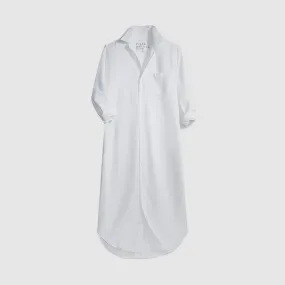 Frank and Eileen Rory Maxi Shirtdress in White Tattered Denim