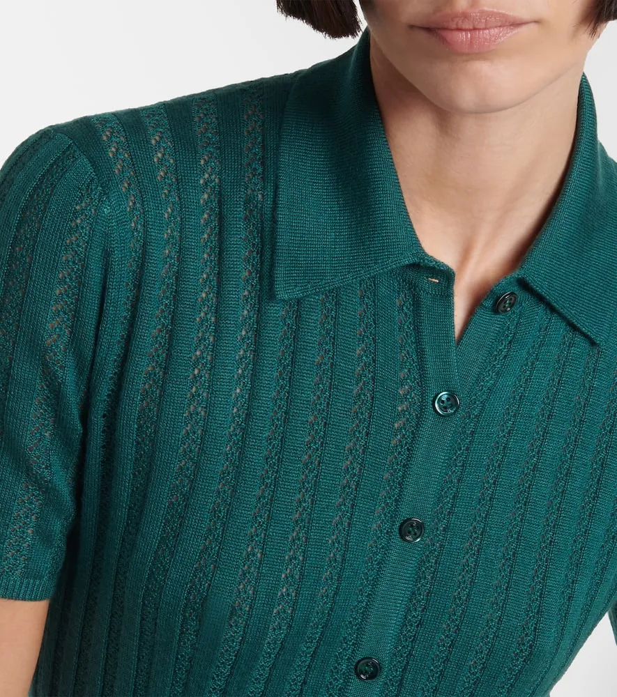 Gabriela Hearst Knitted cashmere and silk shirt dress