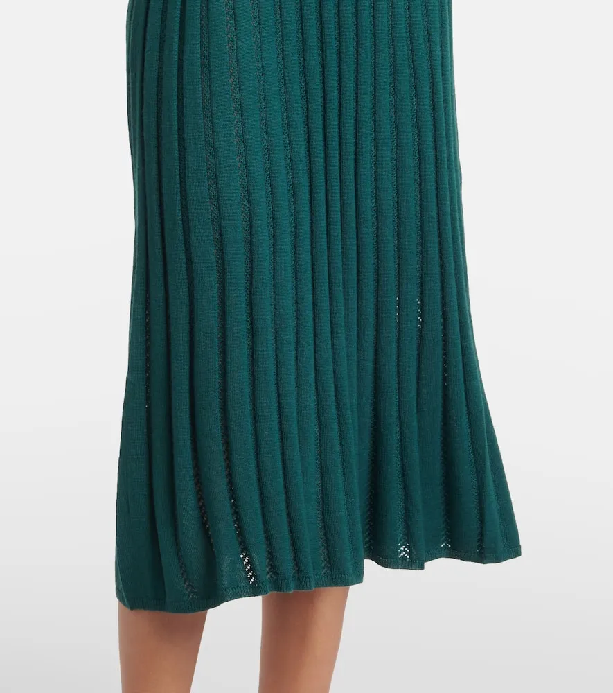 Gabriela Hearst Knitted cashmere and silk shirt dress