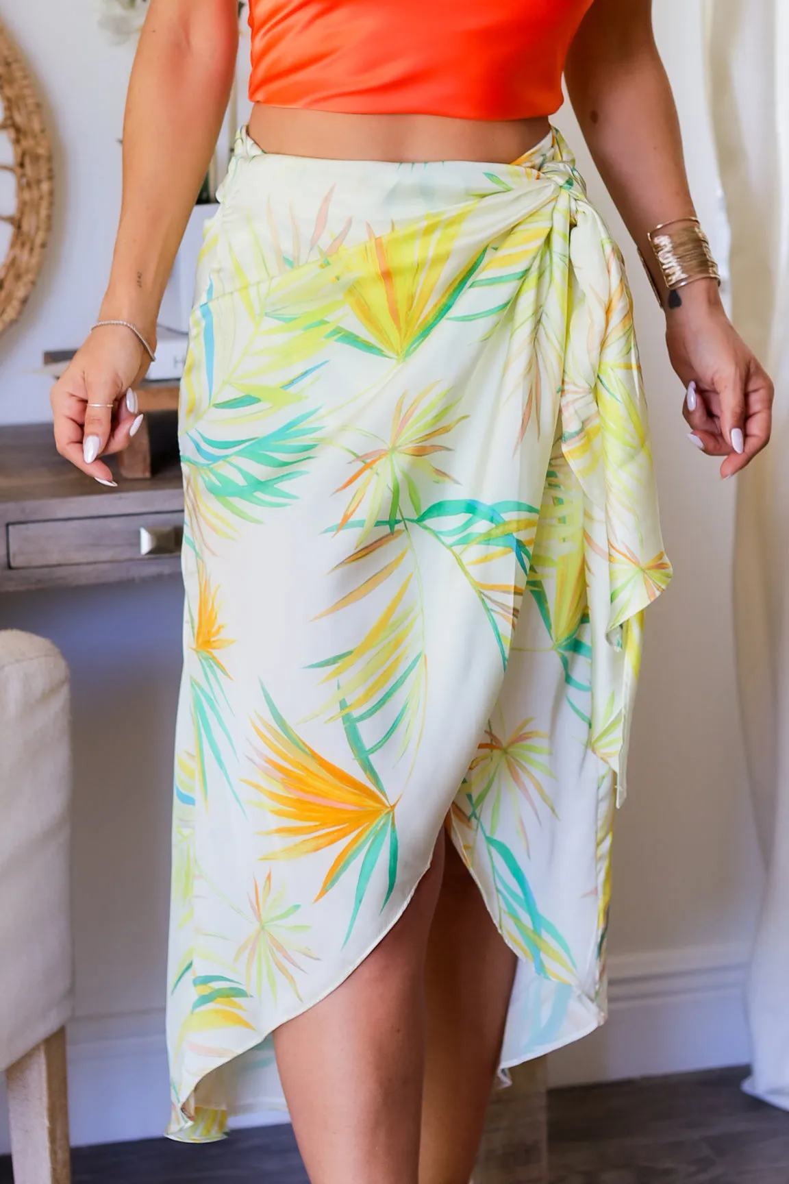 Gaia Wrap Midi Skirt