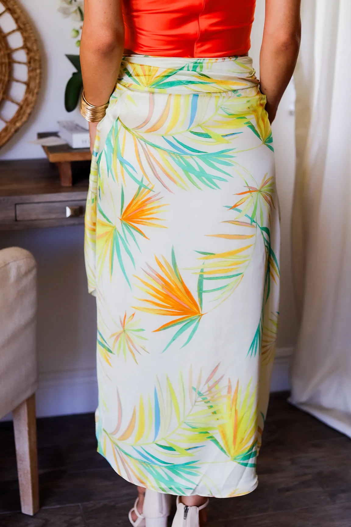 Gaia Wrap Midi Skirt