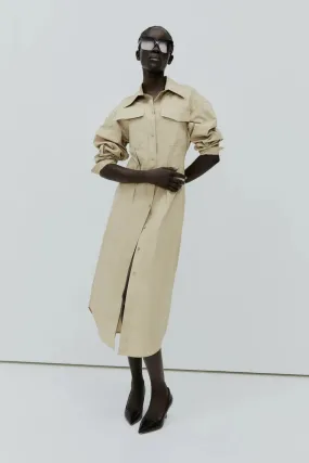 H&M cotton blouse dress, beige