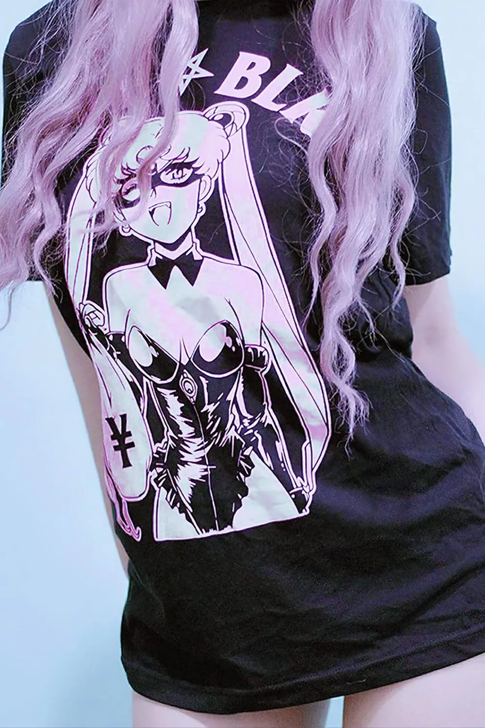 Heavy Black Heist Sailor Moon T-Shirt