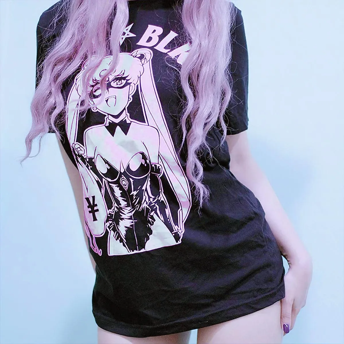 Heavy Black Heist Sailor Moon T-Shirt