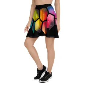JWST Nebula Mirror Skater Skirt