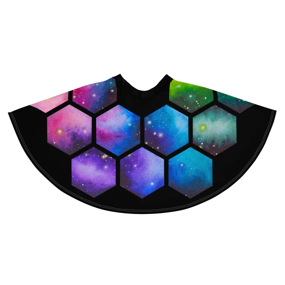 JWST Nebula Mirror Skater Skirt