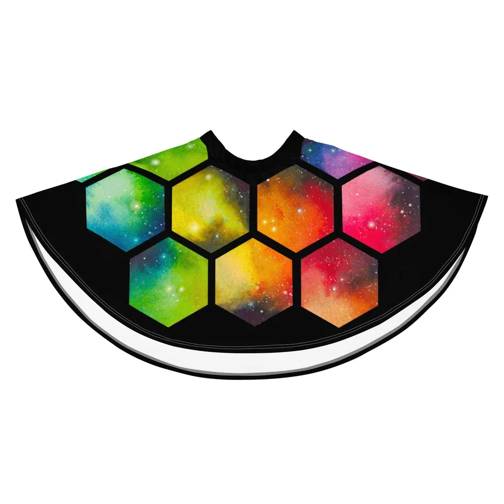 JWST Nebula Mirror Skater Skirt