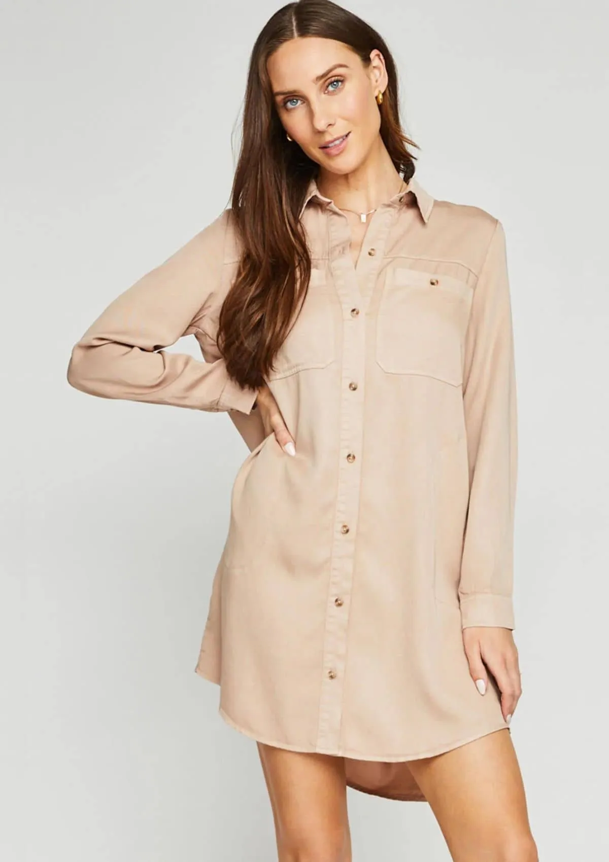 Katie Button-Down Shirt Dress