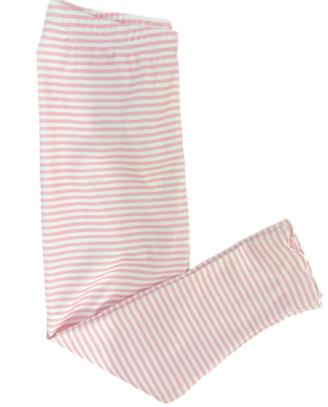 Light Pink Scalloped Stripe Leggings