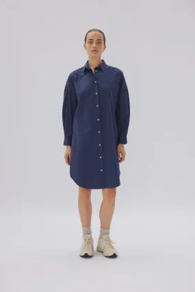 LMND Chiara Shirt Dress Classic in Navy