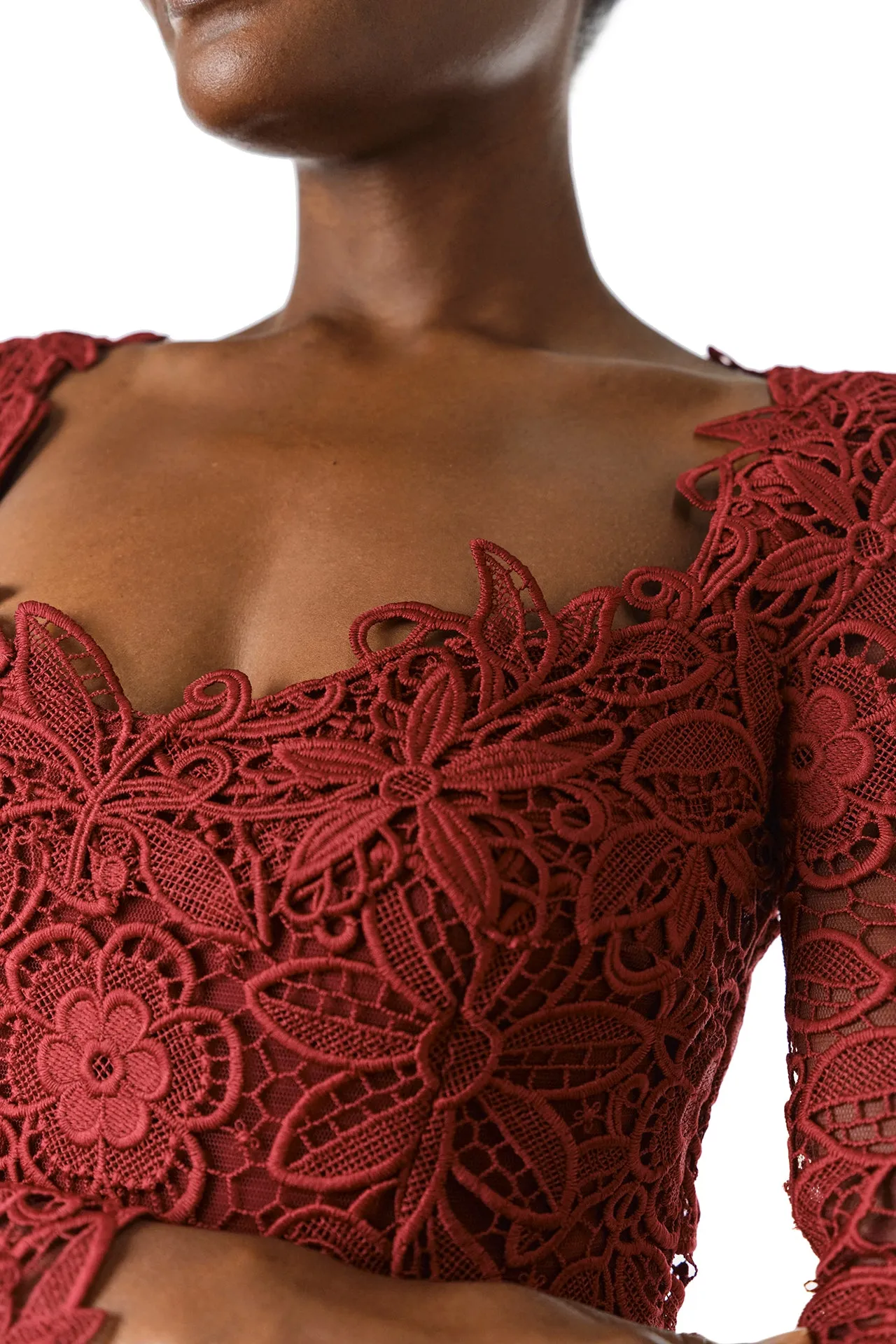 Long Sleeve Lace Sheath