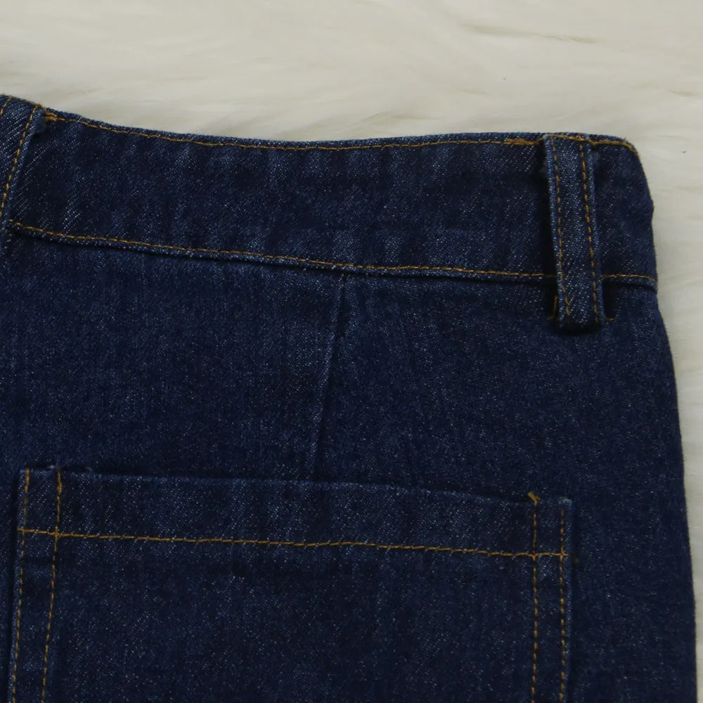 Loose Irregular Ripped Wide Leg Jeans Jeans