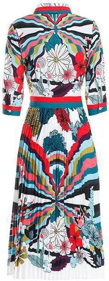 Multi Colored Printed Shirt-Dress