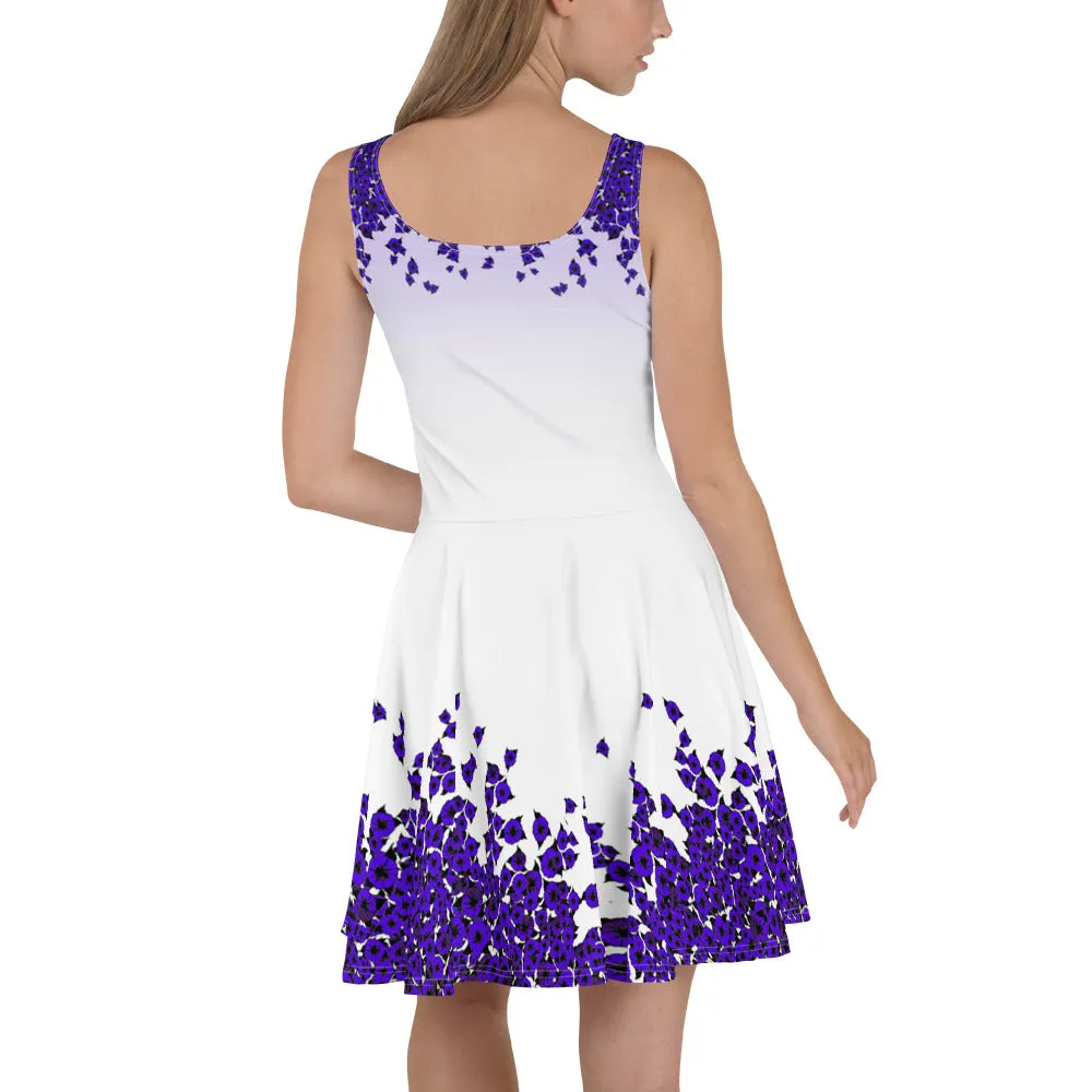 Purple Roses designer Skater Dress by John A. Conroy