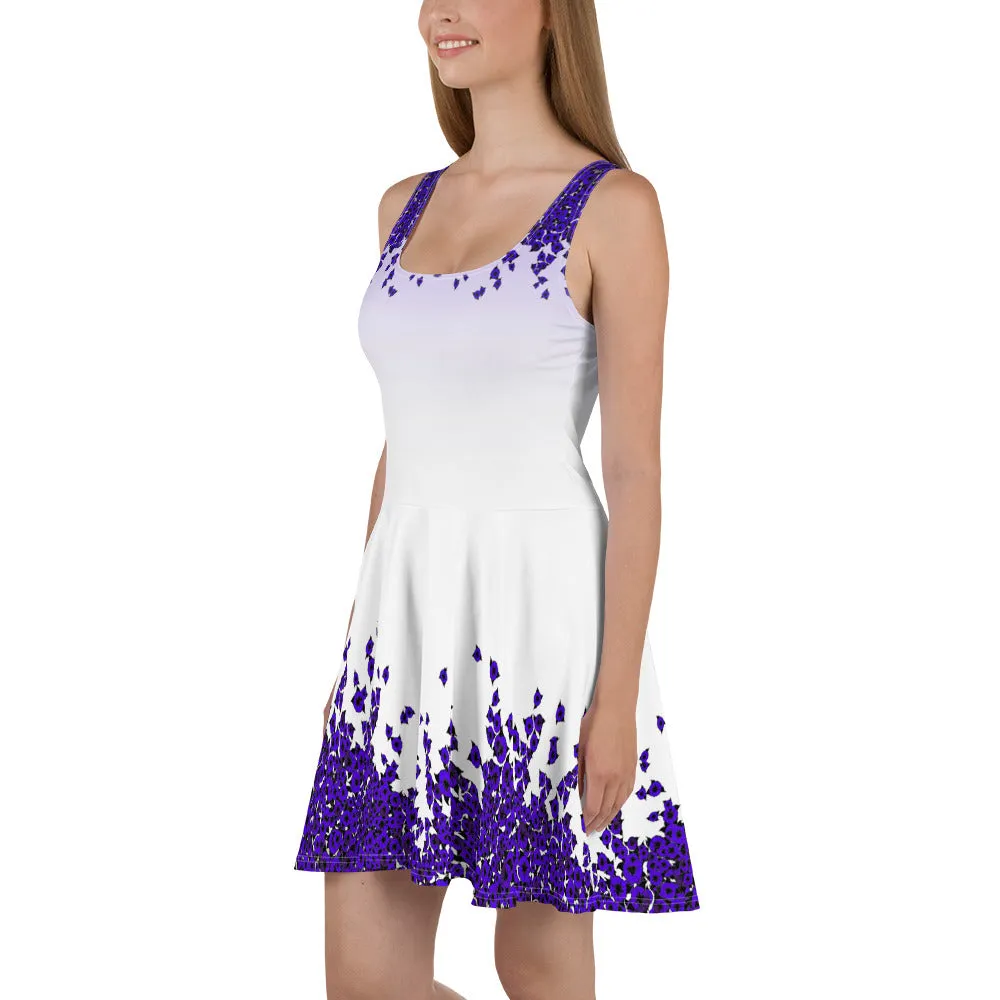 Purple Roses designer Skater Dress by John A. Conroy