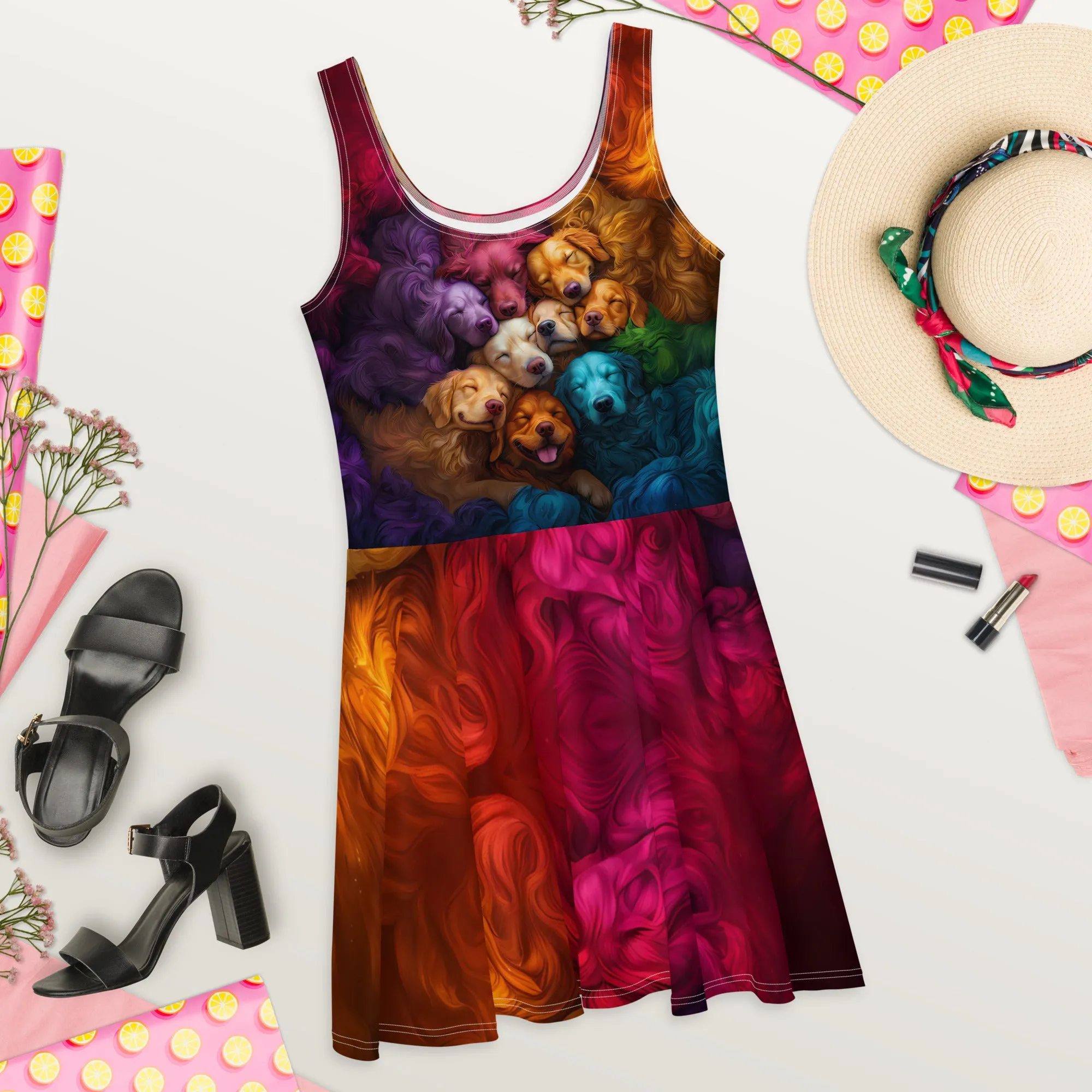 Rainbow Nest Skater Dress
