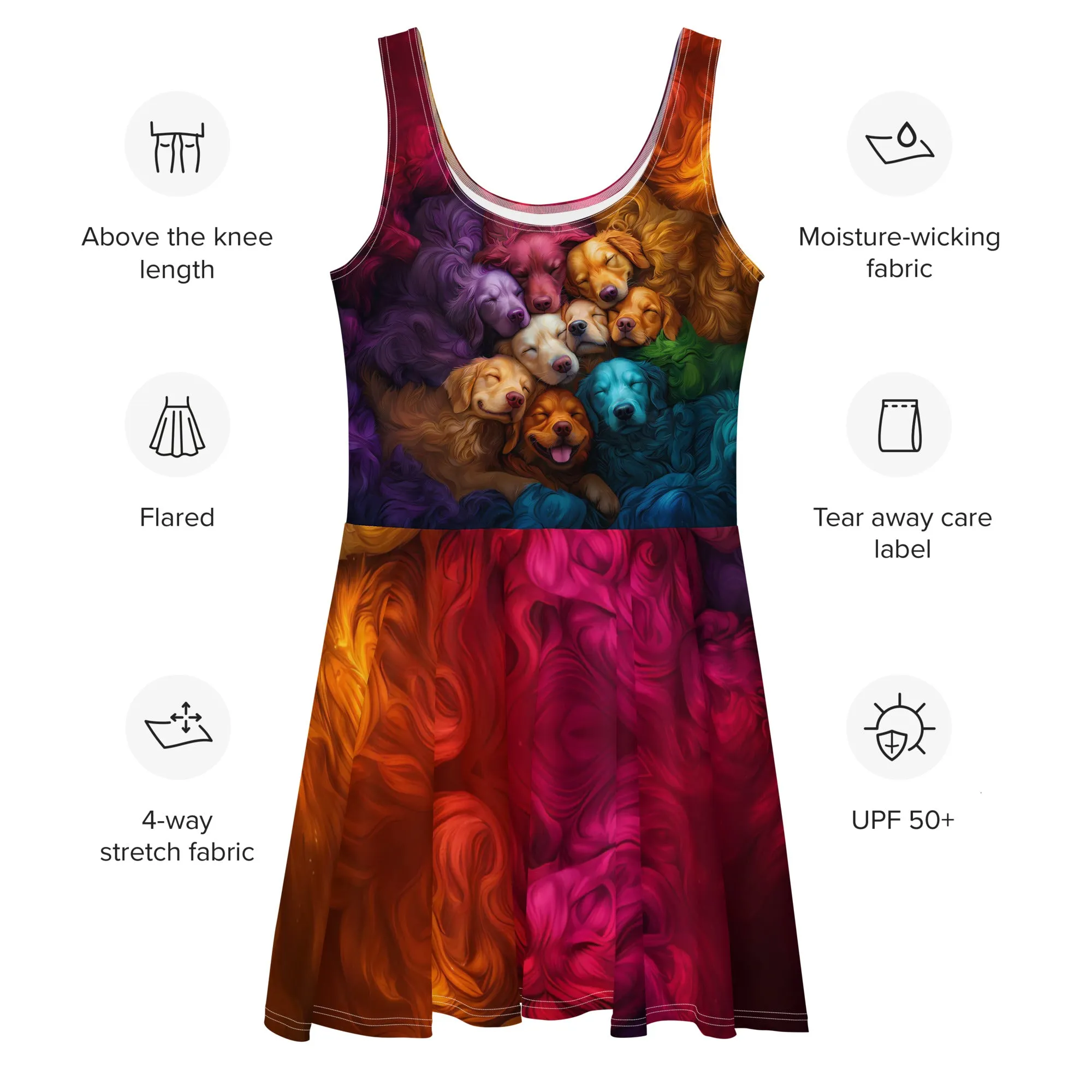 Rainbow Nest Skater Dress