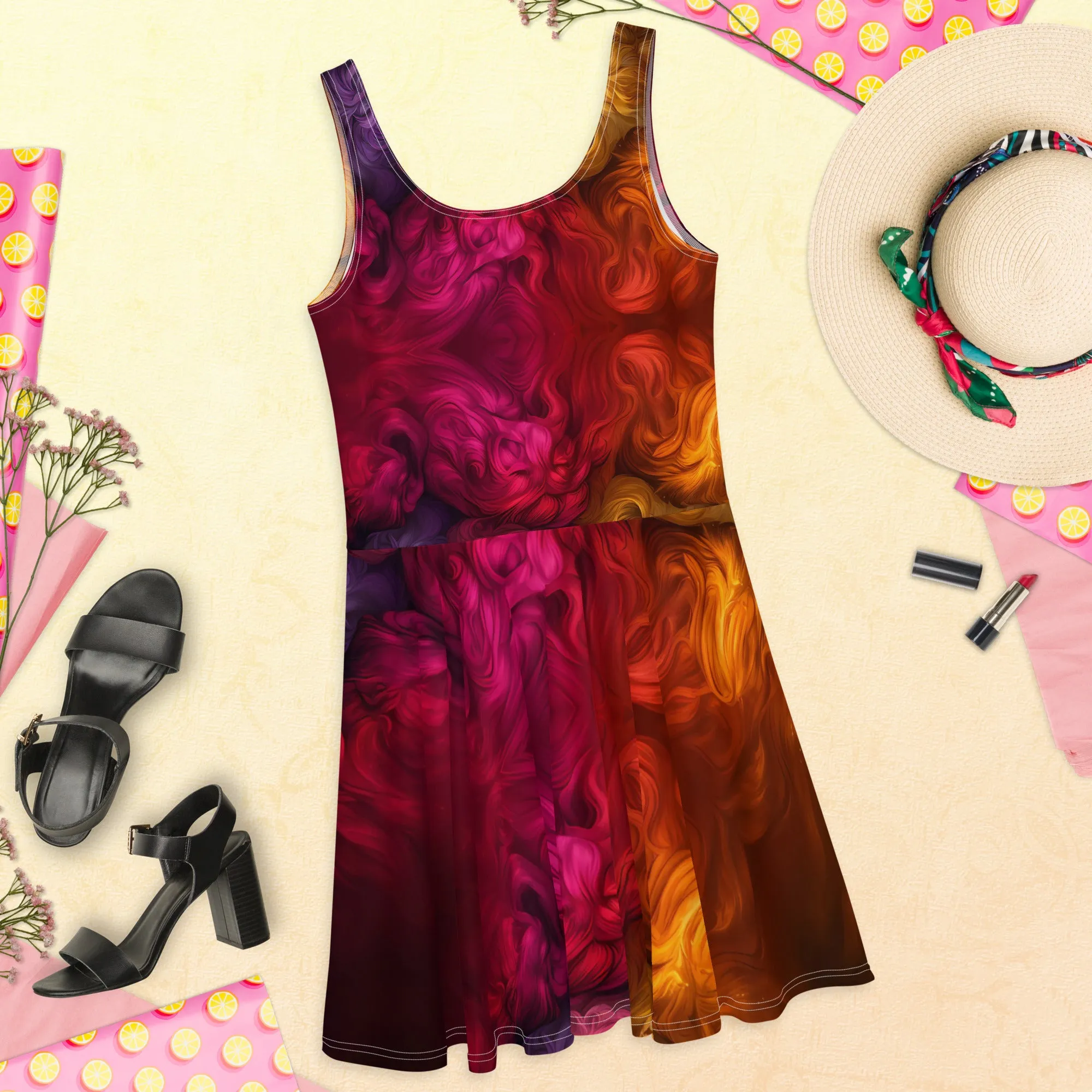 Rainbow Nest Skater Dress