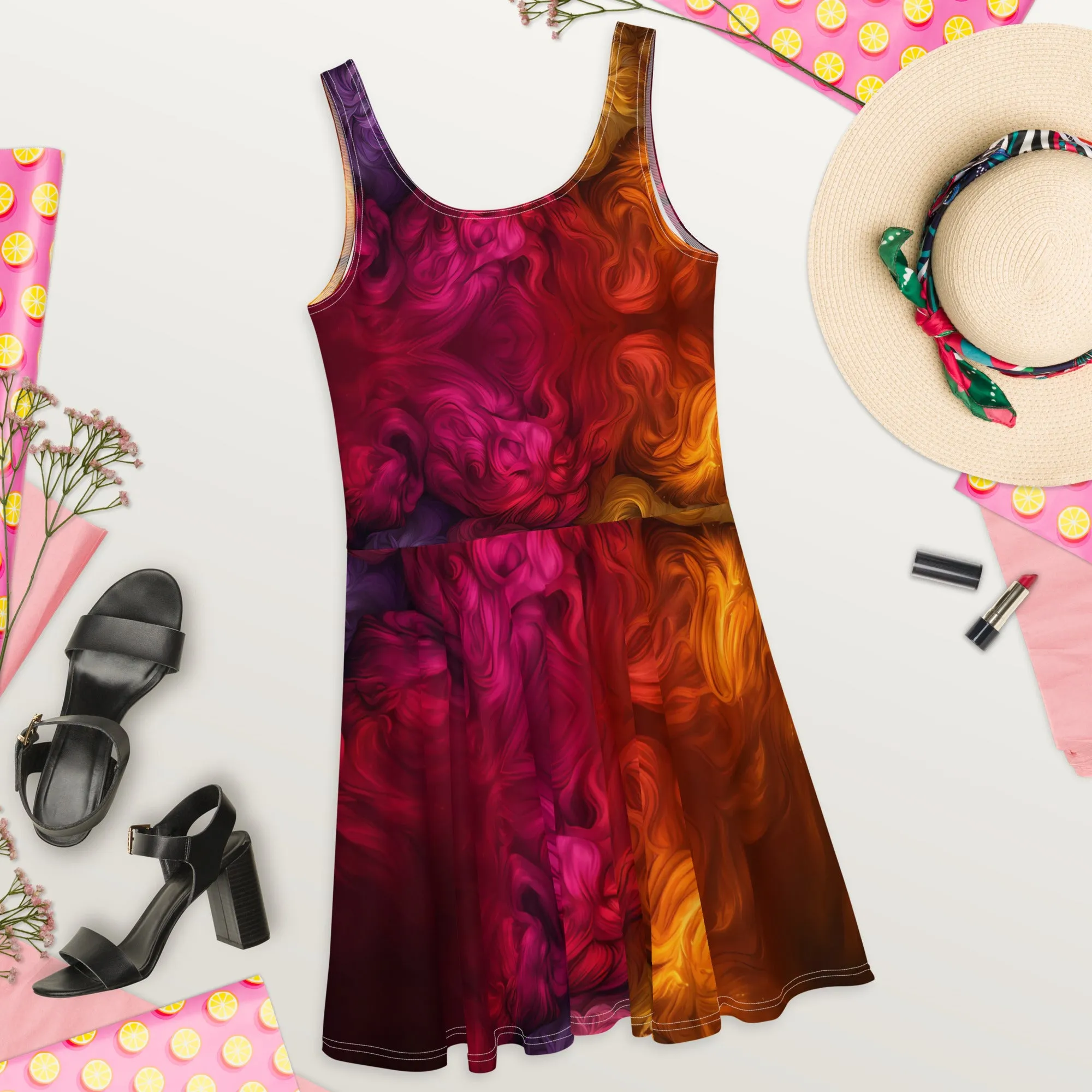 Rainbow Nest Skater Dress