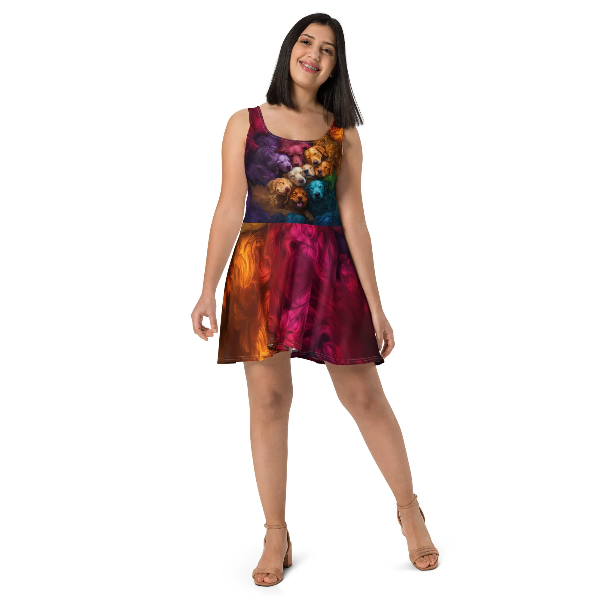 Rainbow Nest Skater Dress