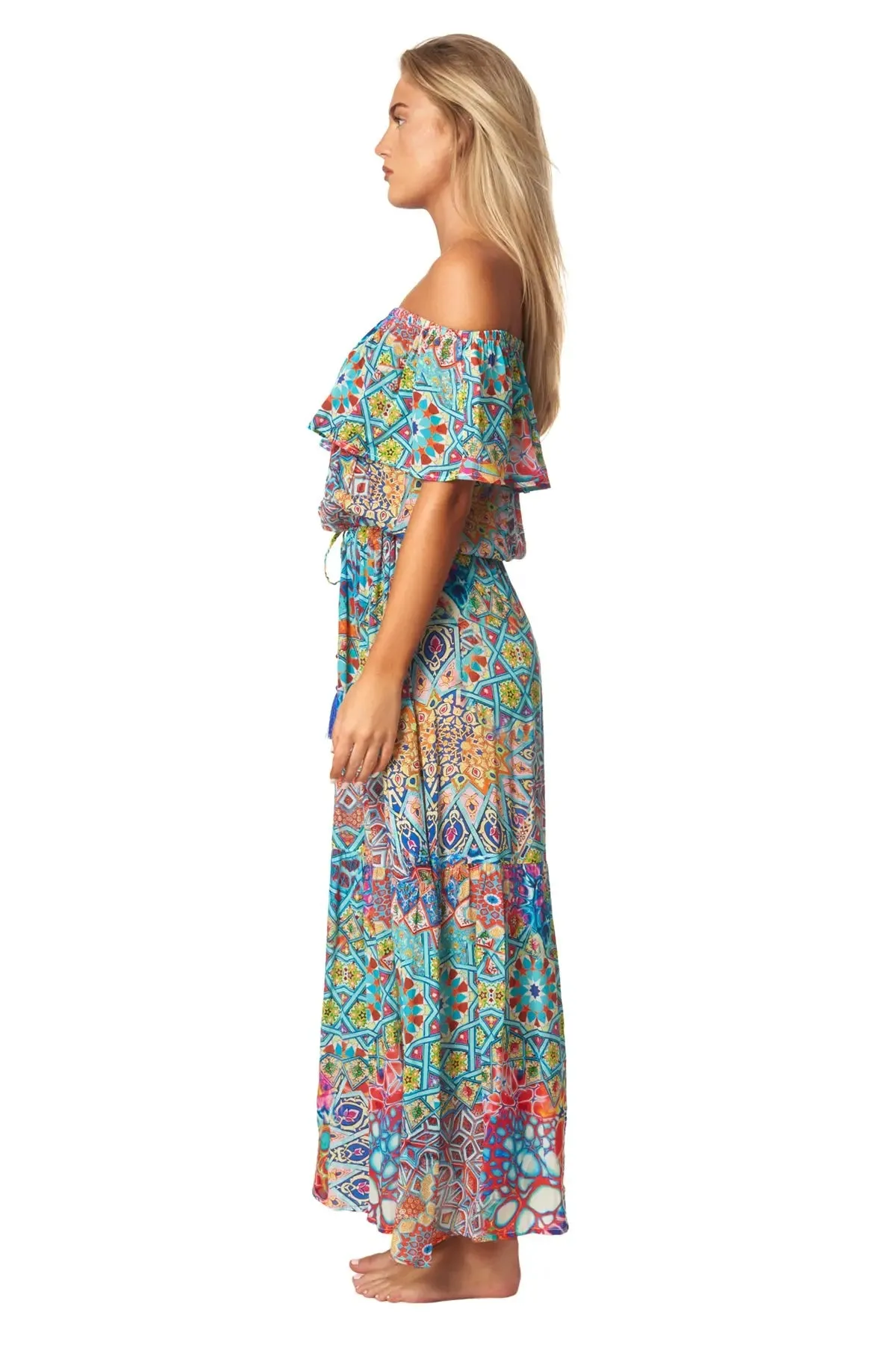 River Bed Long Off the Shoulder Dress