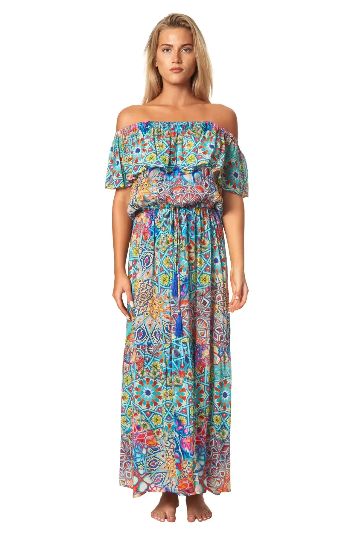 River Bed Long Off the Shoulder Dress