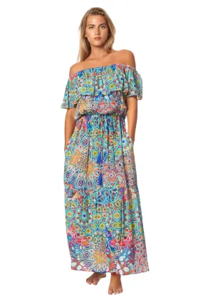 River Bed Long Off the Shoulder Dress