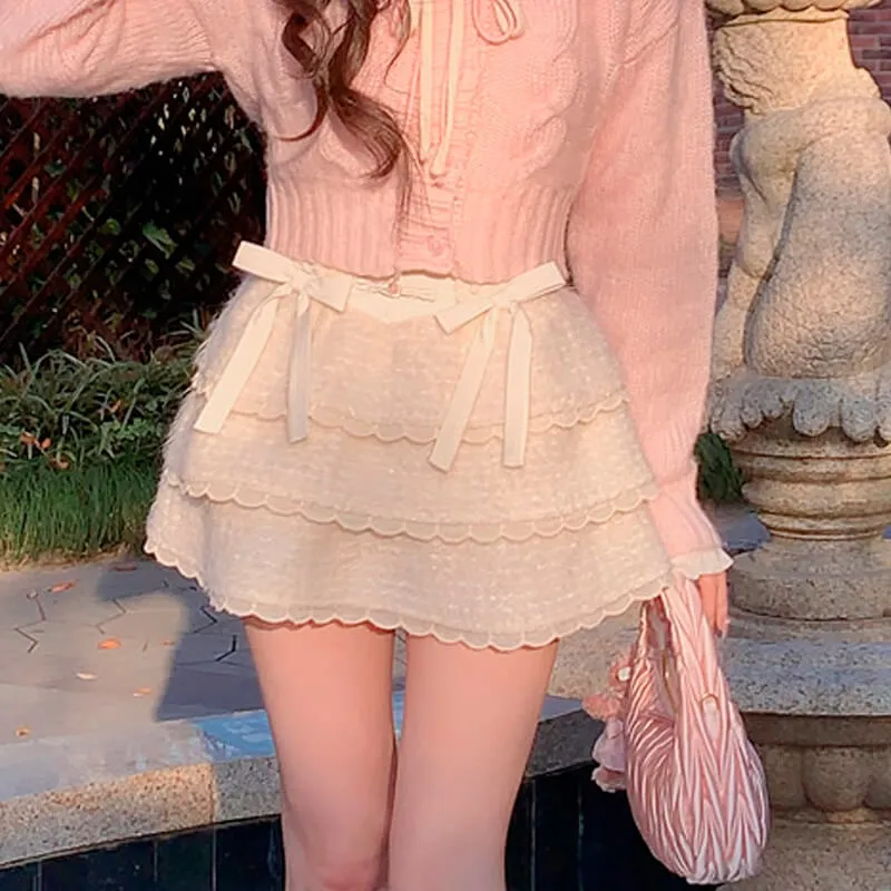 Romantic Bow Knots Lolita Aesthetic Skirt