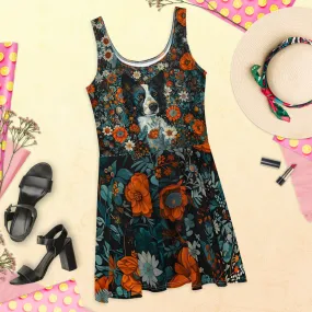 Rose Paws Skater Dress