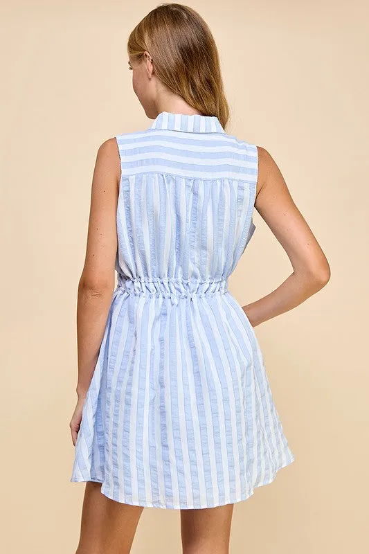 Sleeveless Shirt Dress