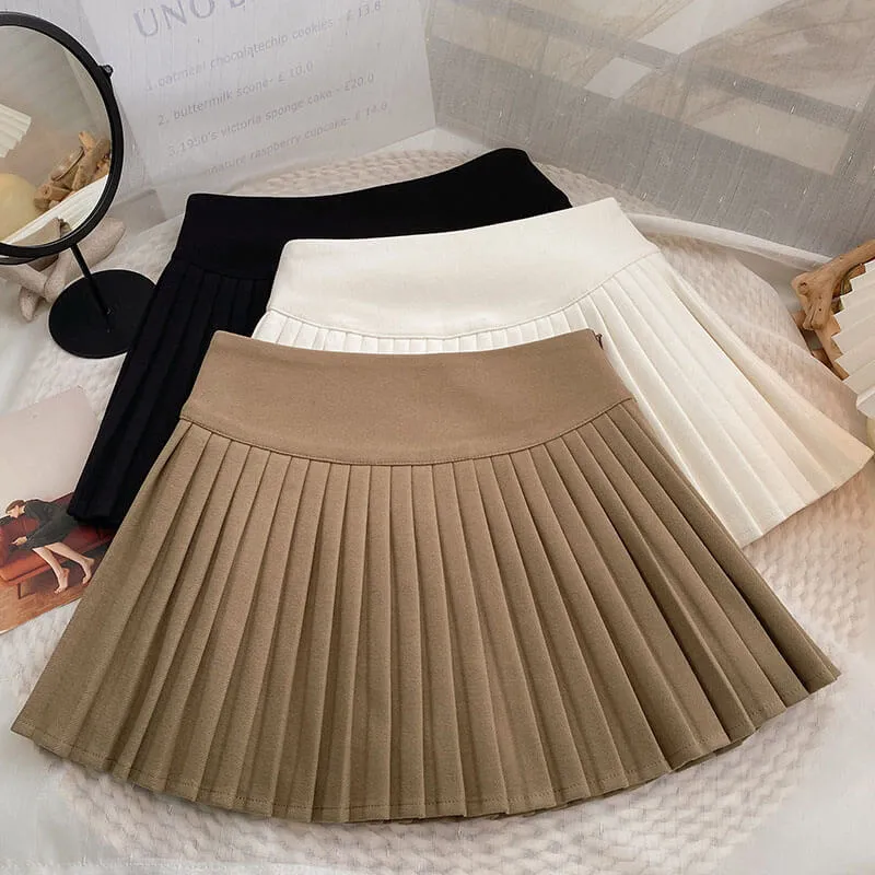 Small Folds Pleated Aesthetic Skirt