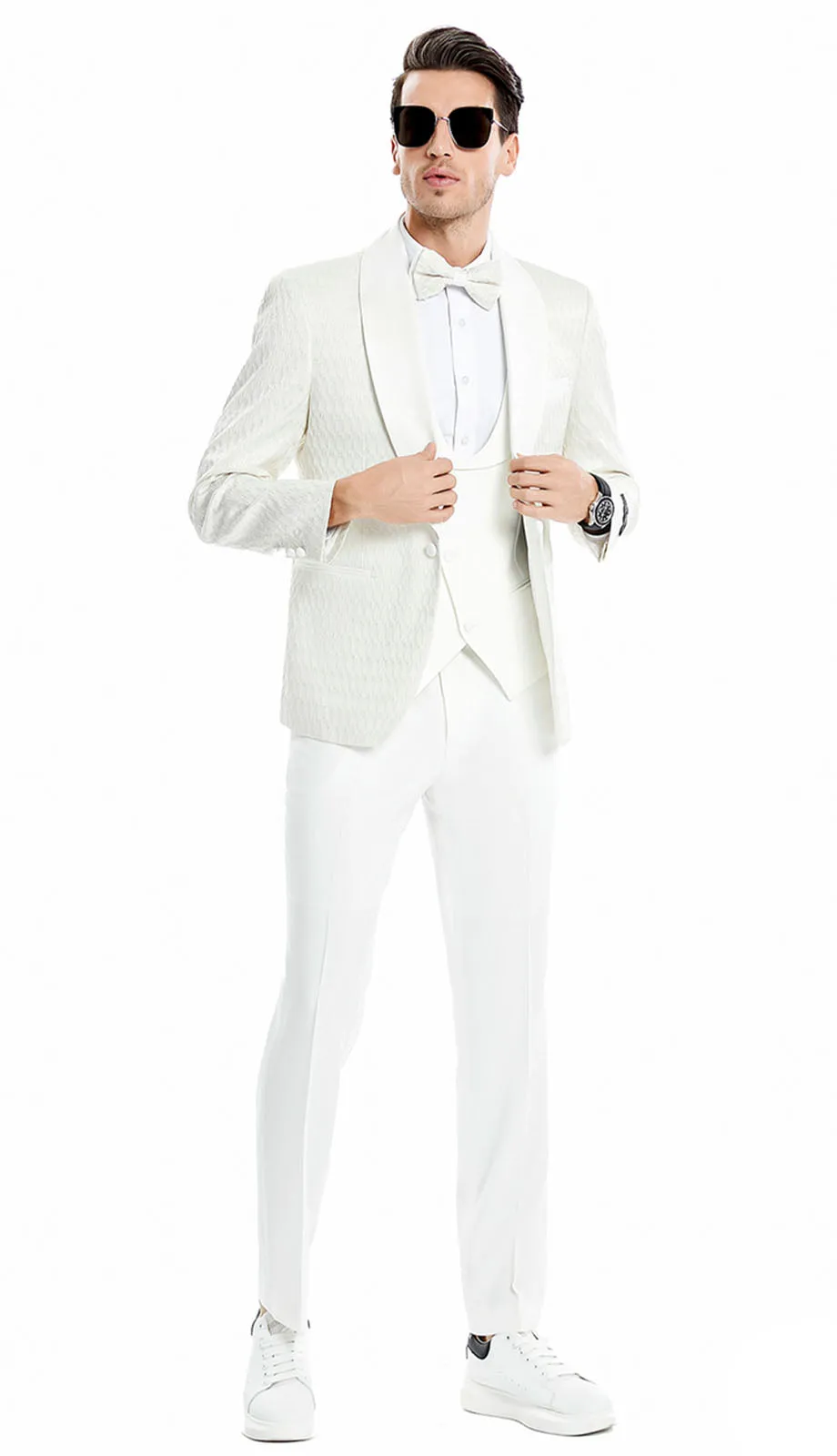 Tazzio M366SK-IVO Mens Suit