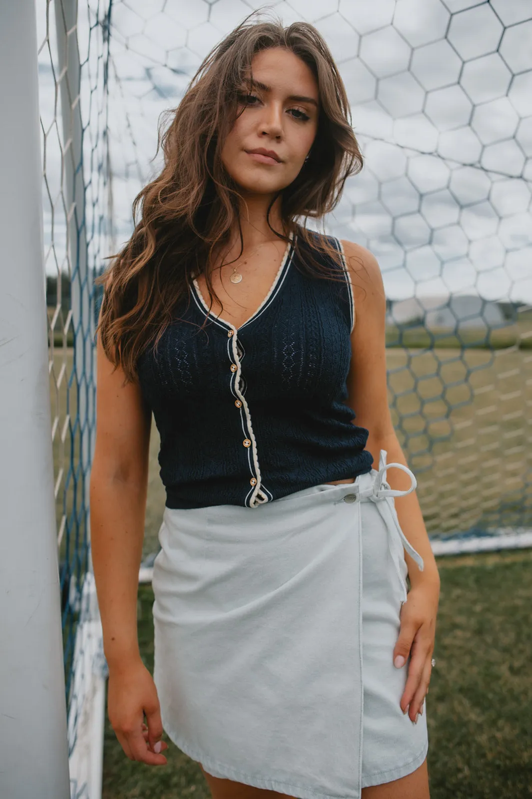 The Cassandra Mini Wrap Skirt by FRNCH